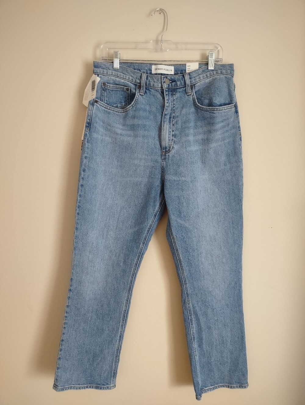 NWT Denim Forum The Bailey High Rise Boot Jeans 32W 26L Picture This Bleu